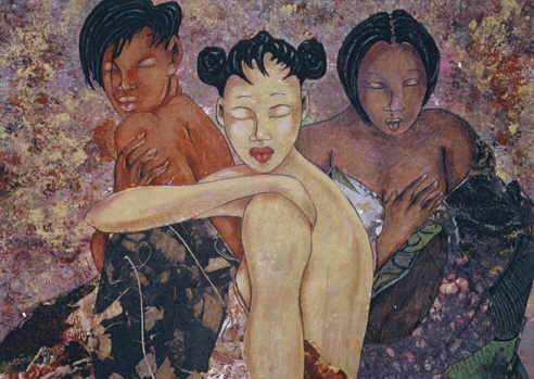 Cultured pearls. April Harrison artist. Black female artist. Black fine art. African american wall art and prints. April Harrison art for sale.
