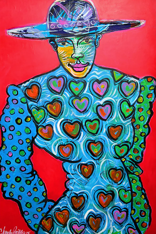 Woman Wearing Hearts - Original