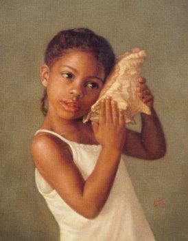 Young Girl With a Seashell
