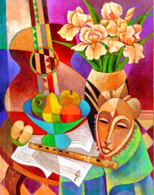 Still Life with Wooden Flute